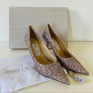 Jimmy Choo 85mm Love Wedding Glitter Pump